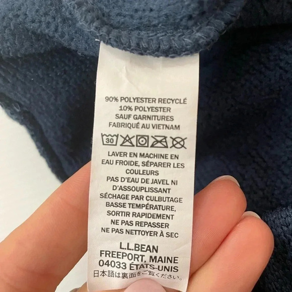 3 FOR $15 L.L. Bean Lightweight Sweater Fleece Blue Marled Pants Size XL - Picture 5 of 9